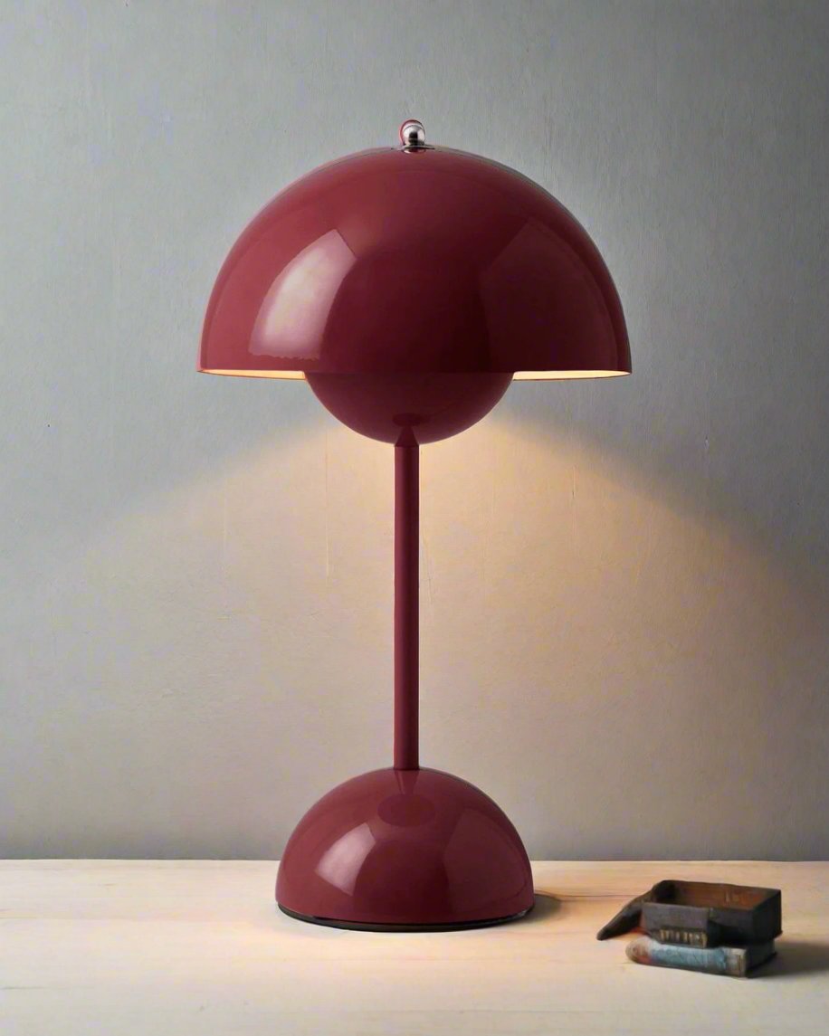 Modern FlowerGlow LED-bordslampa med dimbar strömbrytare