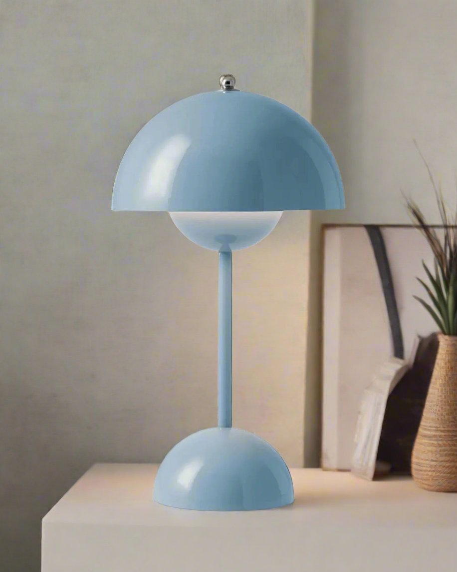 Modern FlowerGlow LED-bordslampa med dimbar strömbrytare
